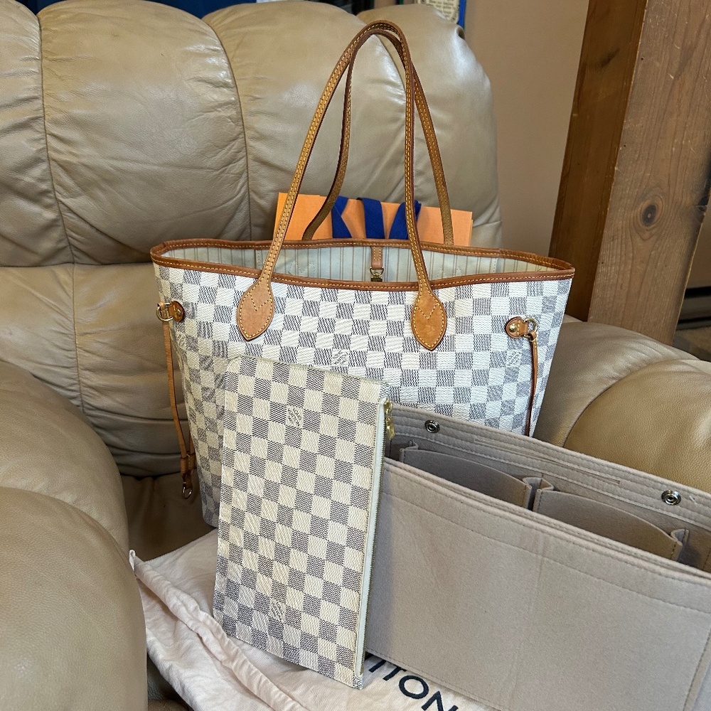 FULL SET Louis Vuitton Neverfull Azur MM 🩵 - Picture 7 of 16